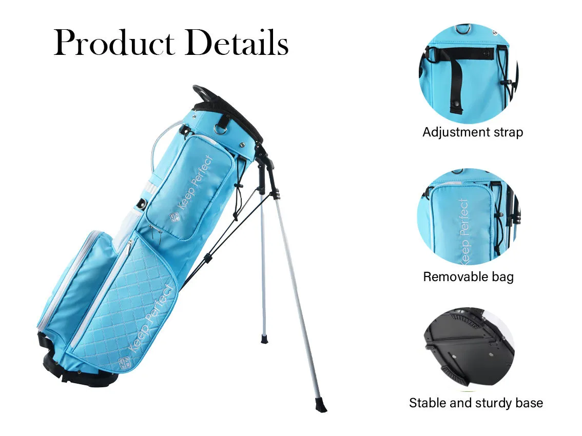 Custom junior golf bag academy program with student name personalization and crest embroidery