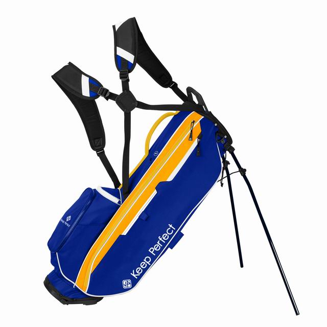 Stand bag side panel showing secondary branding position on the apparel pocket