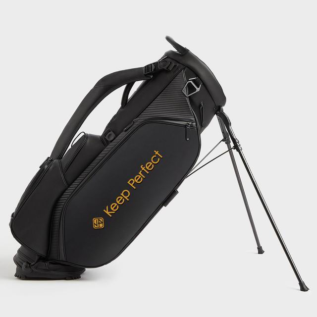 Custom stand golf bag with team crest embroidery placement