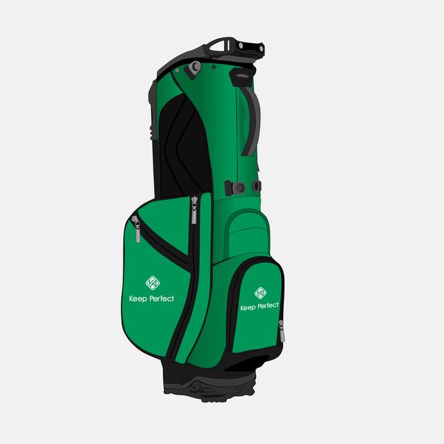 Rush hybrid program with stock chassis golf bags queued for embroidery and kitting with event branding