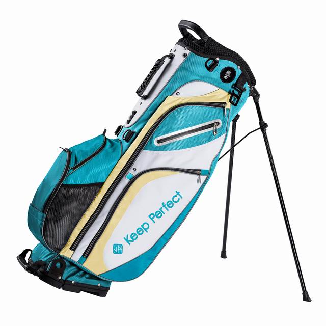 A premium custom stand bag with full-length dividers, technical shell fabric and engineered strap system