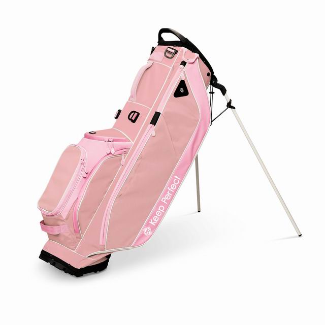Custom stand golf bags in collection colorways lined for pre-shipment inspection