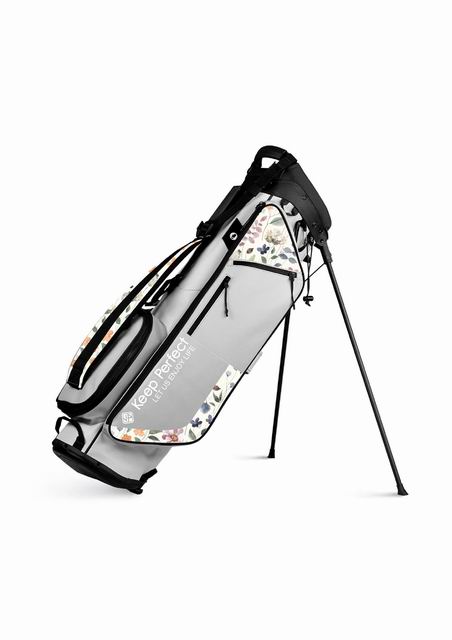 Promotional Sunday golf bag with large clean logo panel for event giveaways