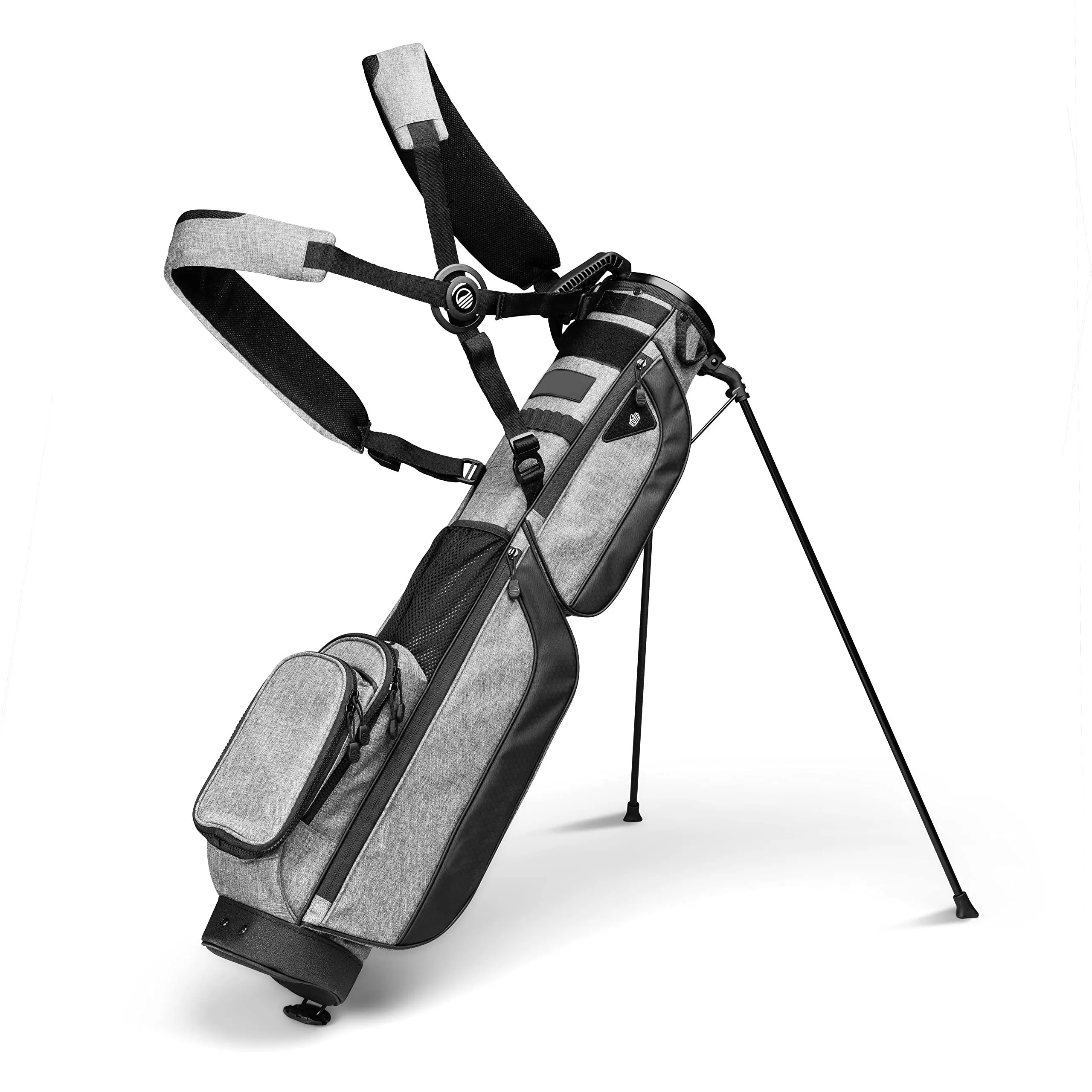 Custom Sunday golf bags in coordinated colorways packed for consolidated freight