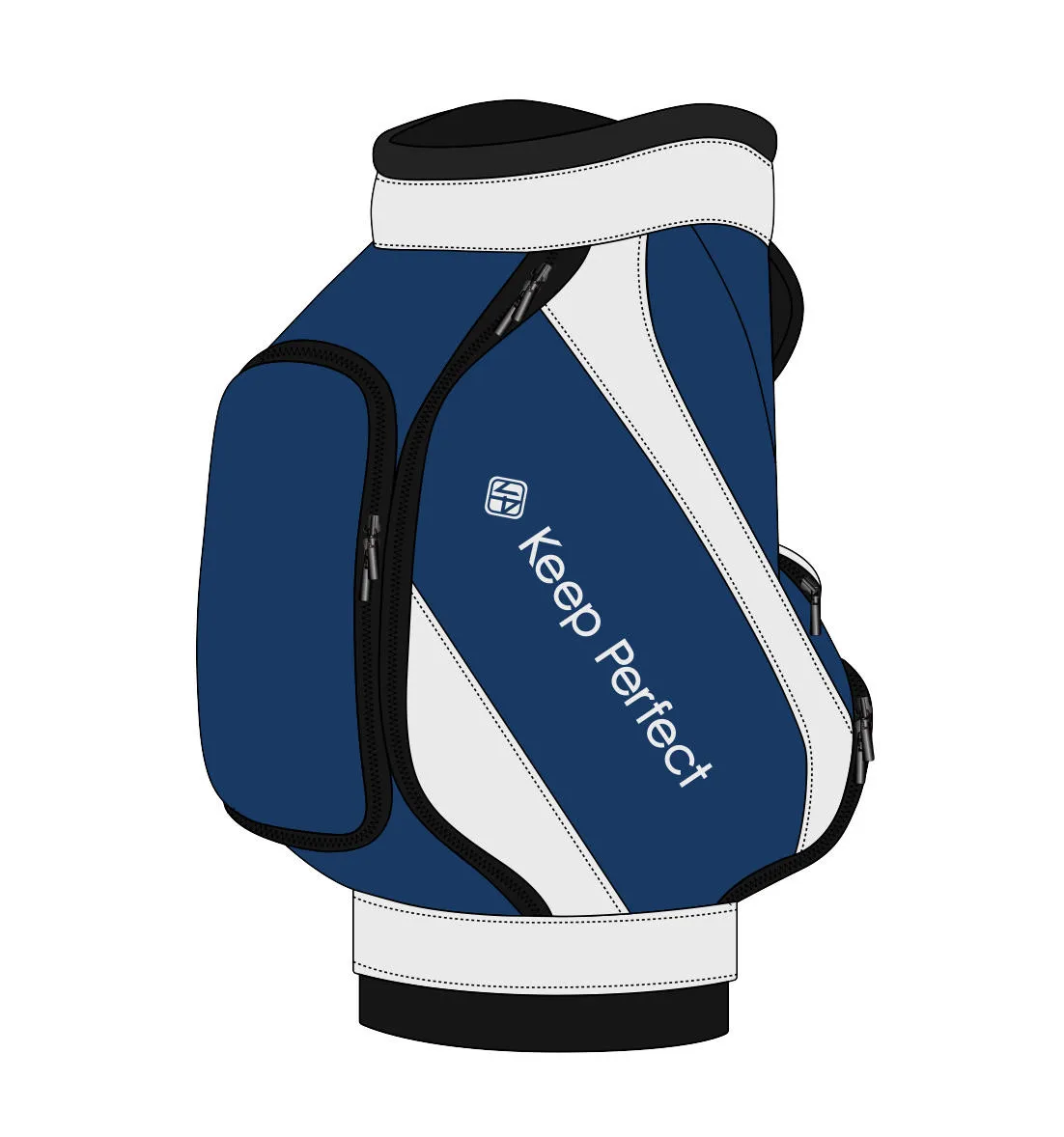 Custom den caddie miniature staff bag with embroidered corporate logo for event gifting