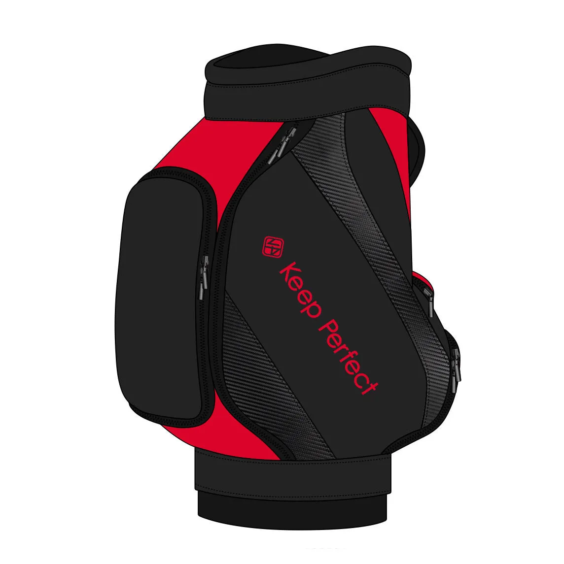 A compact den-caddie style range bag representing the practice-culture category of the Japanese market